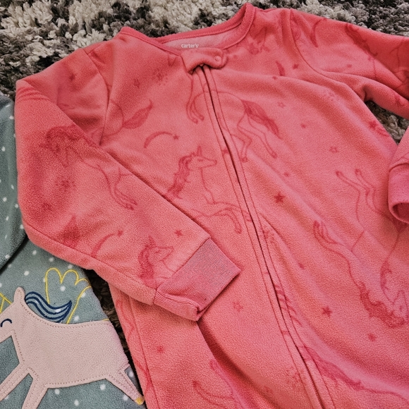 Carters 3T Warm Footie Pj Pajamas - Picture 4 of 5